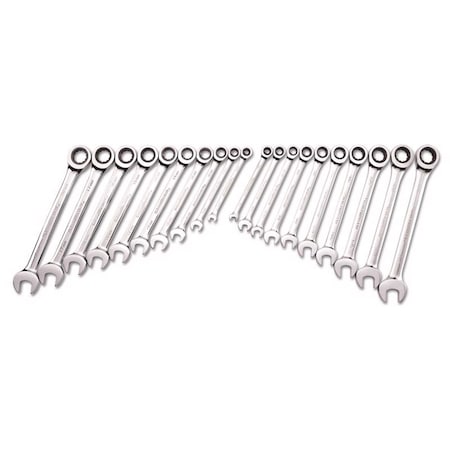 Gearwrench GEARWRENCH 12 Point Metric and SAE Ratcheting Combination Wrench Set 20.4 in. L 20 pc 35720